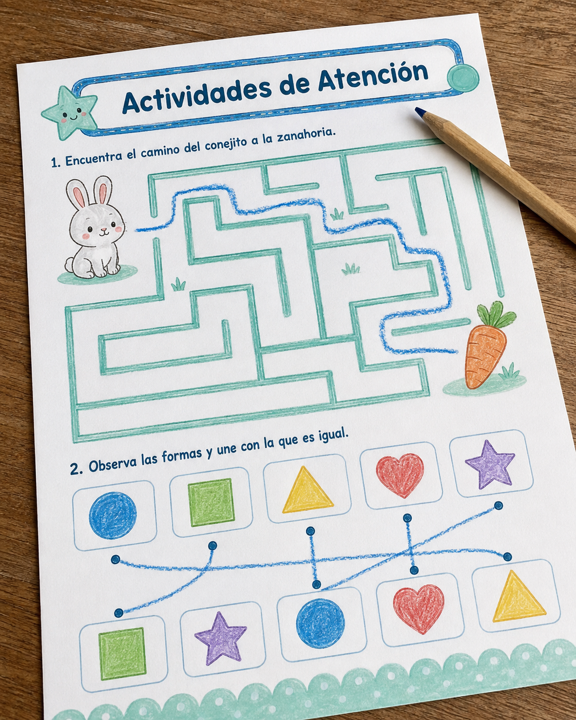 Hoja de actividades de atención - detalle