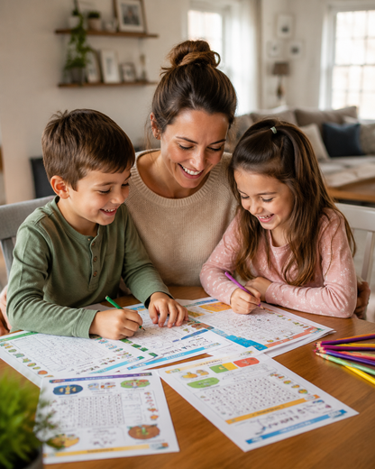 Familia usando NeuroKids en casa