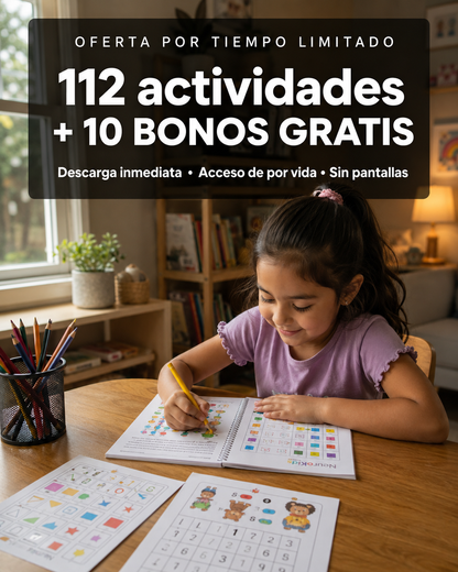 Oferta por tiempo limitado: 112 actividades mas 10 bonos gratis, descarga inmediata y acceso de por vida