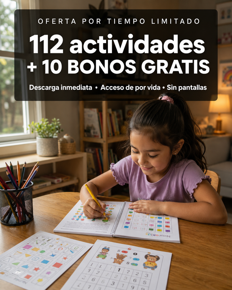 Oferta por tiempo limitado: 112 actividades mas 10 bonos gratis, descarga inmediata y acceso de por vida